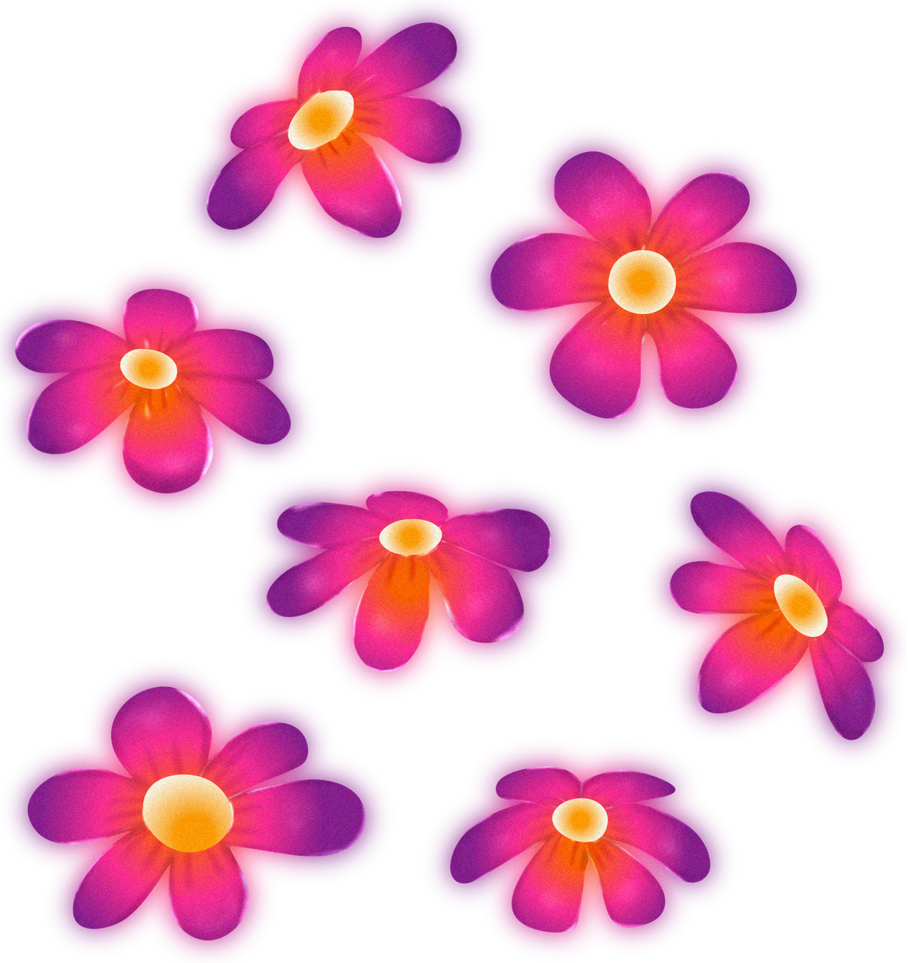 Gradient Flowers Illustration